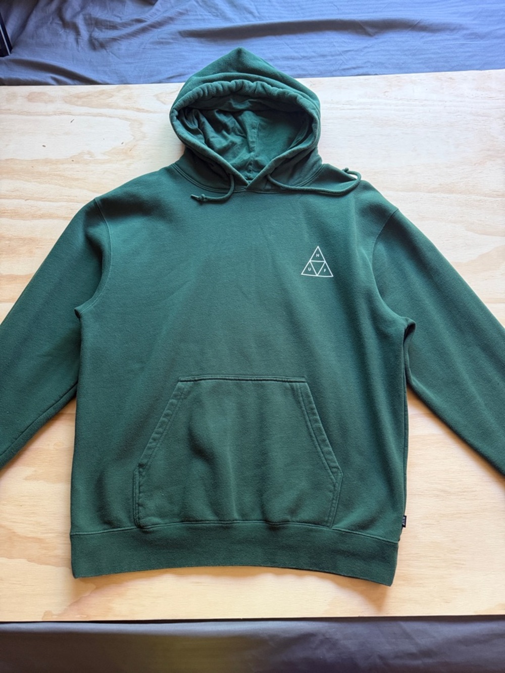 HUF Forest Green Pullover Hoodie with Chest Triangle Logo